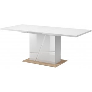 Villum spisebord 160-200 cm - Hvid / Riviera eg