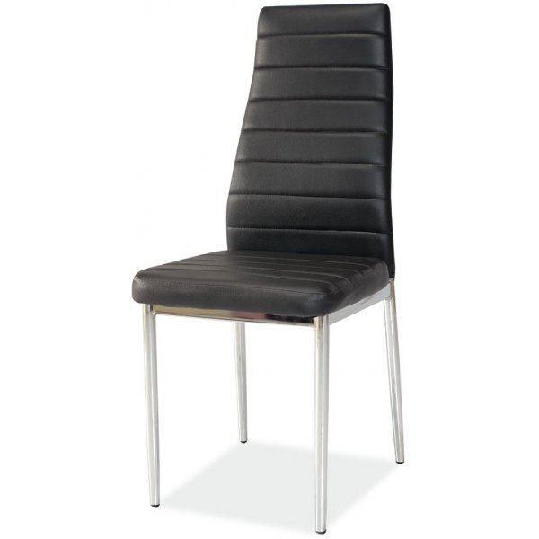 Spisestol Camarillo - Sort (PU) / Krom