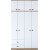 Mendy garderobe 120 cm - Valnd/hvid
