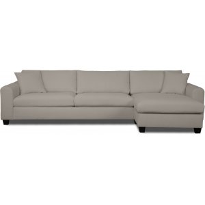 Hvid 3-personers divan sofa hjre - Lysegr