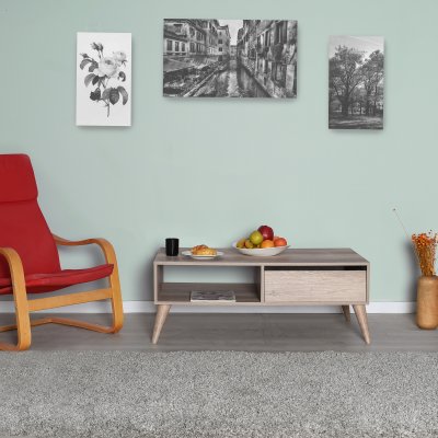 Sharp sofabord 110 x 65 cm - Lys valnd