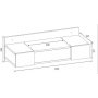 Zakkum toiletbord 100 x 39 cm - Hvid