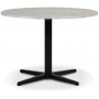 SOHO spisebord 105 cm - Mat sort krydsfod / Slv marmor