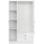 Lia garderobe 105 x 52 x 210 cm - Hvid