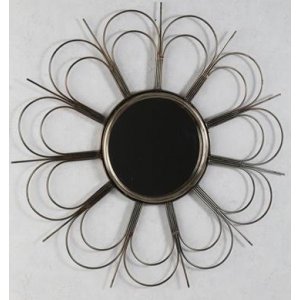Flower spejl 65 cm - Antik messing Flower spejl 65 cm - Antik messing