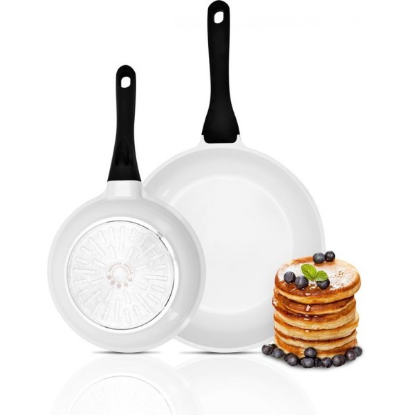 Le Chef stegepande st om 2 stk - Hvid / sort