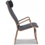 Lammet lnestol i freskind scandinavian grey - Brunbejdset eg