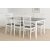 Spisest 6 stole + bord 180x90 cm - hvid/gr
