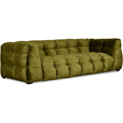Bill 3-personers sofa i grnt stof + Mbelplejest til tekstiler