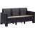 Aksu loungegruppe med 3-personers sofa - antracit