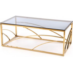 Kosmos sofabord 120 x 60 cm - Rget glas/guld