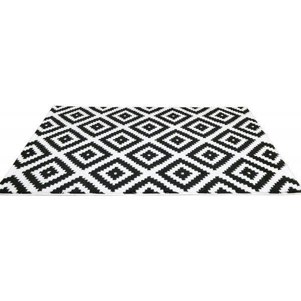 Intersect tppe 120 x 170 cm - Sort/hvid