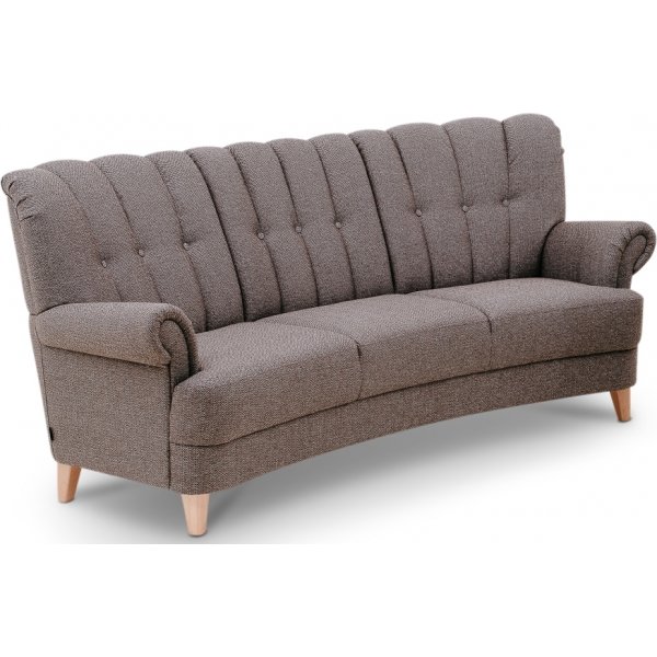 Lisa 3-pers. Buet sofa - Valgfri mbelpolstring!