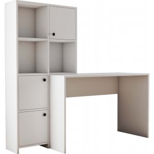 Silence skrivebord 156,8 x 51,5 cm, venstre - Hvid