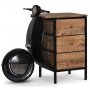 Vintage Vespa sengebord - Sort/slv