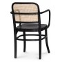 Omni spisegruppe, rundt spisebord 130 cm inkl. 4 Nemi sorte stel stole - Whitewash