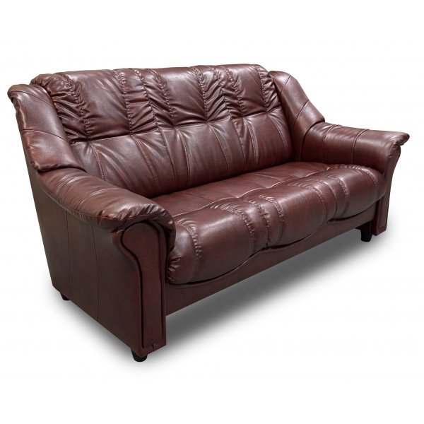 Rom 3-personers sofa i okseblod