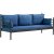 Manyas 3-personers udendrs sofa - Sort/bl + Mbelplejest til tekstiler