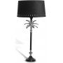 Palmblad Bordlampe 50cm - Slv/Sort