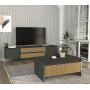 Digt sofabord 90 x 60 cm - Antracit/valnd