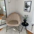Kundebillede Mirò lænestol - Beige fløjl