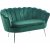 Kingsley 2-personers sofa i fljl - grn/krom + Mbelfdder