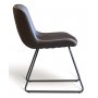 Texas spisegruppe med 6 Texas spisestuestole Brun PU + Texas beton spisebord 180x90 cm
