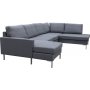 Nova U-sofa Lysegrt stof - Hjre