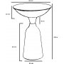 Kalk sidebord 56 cm - Guld