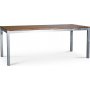Alva spisebord 190x90 cm - Teak / Galvaniseret stl