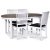 Skagen spisebordssæt; spisebord 160/210x90 cm - Hvid / brunolieret eg med 4 Fårö stole med PU sæde