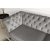 Henry 3-personers sofa Chesterfield i grt fljl + Mbelplejest til tekstiler