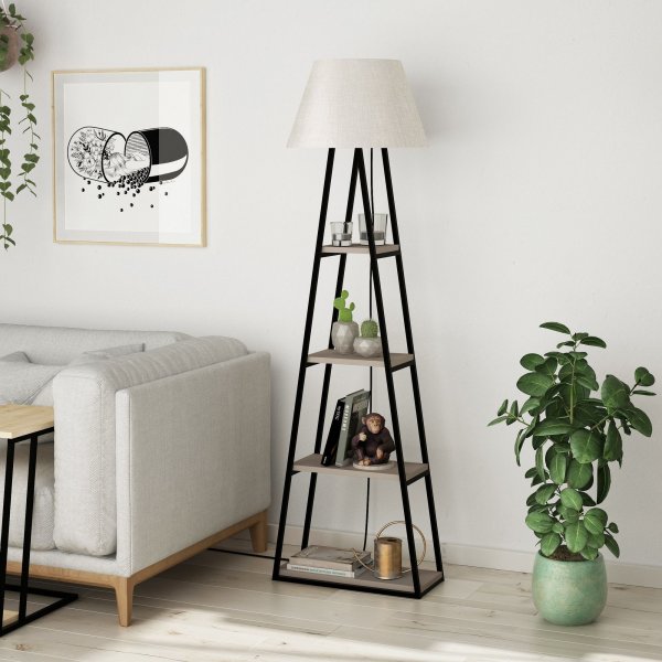 Pal gulvlampe - Lys ruskind/hr