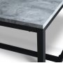 Texas spisegruppe med 6 Texas spisestuestole Brun PU + Texas beton spisebord 180x90 cm