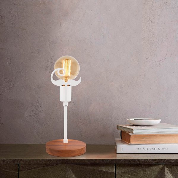 Beami bordlampe - Valnd/hvid