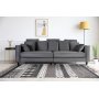 Brandy Lounge 3,5 personers sofa XL - Mrkegr (fljl)
