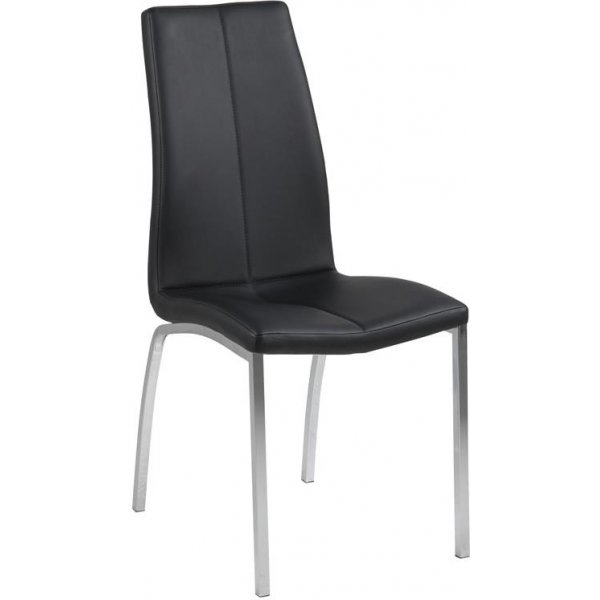 Asama spisestuestol - Sort PU/krom