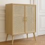 React skab - Rattan/Messing + Pletfjerner til mbler