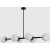 Facet loftslampe 10485 - Sort/hvid