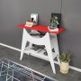 Ese sidebord 100 x 35 cm - Hvid/rd