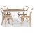 Tromsö spisebordssæt; rundt spisebord Hvid / Eg med 4 stk. Danderyd No.16 spisebordsstole Whitewash