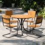 Holmsund spisegruppebord med 4 stole - Tr/sort
