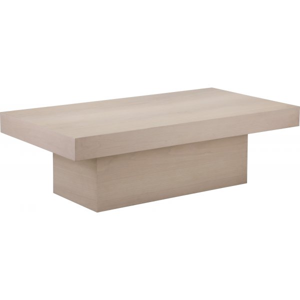 Torino sofabord 130 x 70 cm - Hvidpigmenteret lakeret egefiner