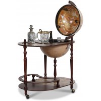 Da Vinci Barglobus serveringsvogn 81 cm - Mahogni / Lys Da Vinci Barglobus serveringsvogn 81 cm - Mahogni / Lys