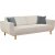 Berjer 3-personers sovesofa - Creme/eg