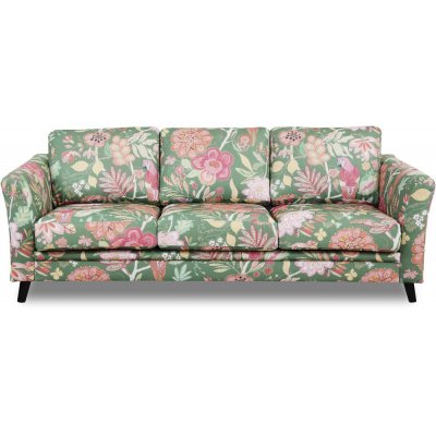 Eker 3-personers sofa i blomstret stof - Eden Parrot Green