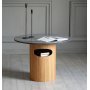 Arto rundt sofabord hjde 60 cm - Eg / gr marmor