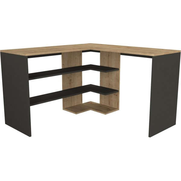 Stylo hjrne skrivebord 120/120x45 cm - Safir/antracit