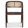 Skaraborg stol - Brun mahogni/rattan