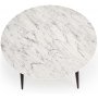Belagio spisebord rundt 120 cm - Hvid marmor/sort